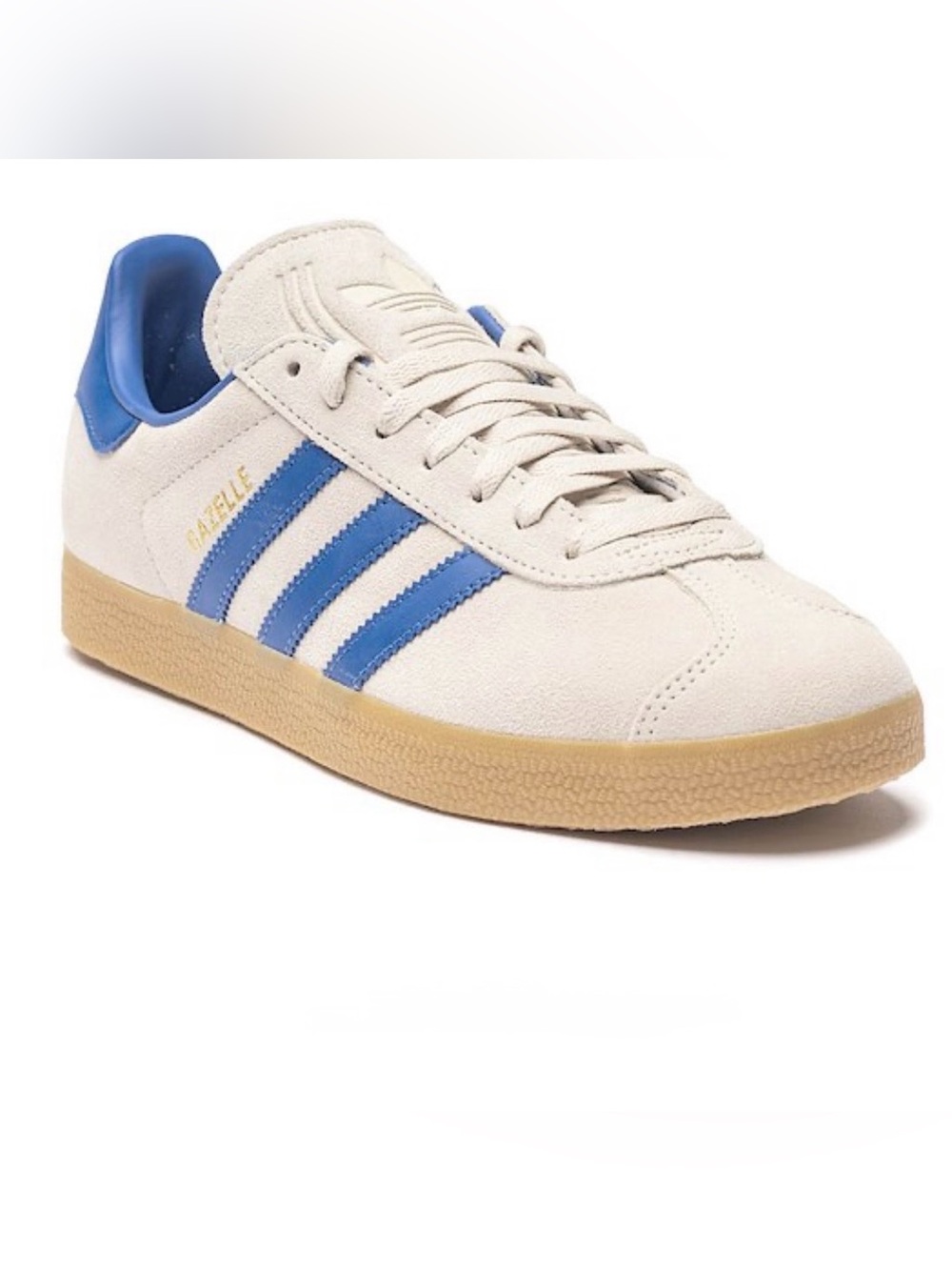 NIB adidas Gazelle Athletic Shoe - Alumina / Blue / Size 6 mens (7.5 women’s)